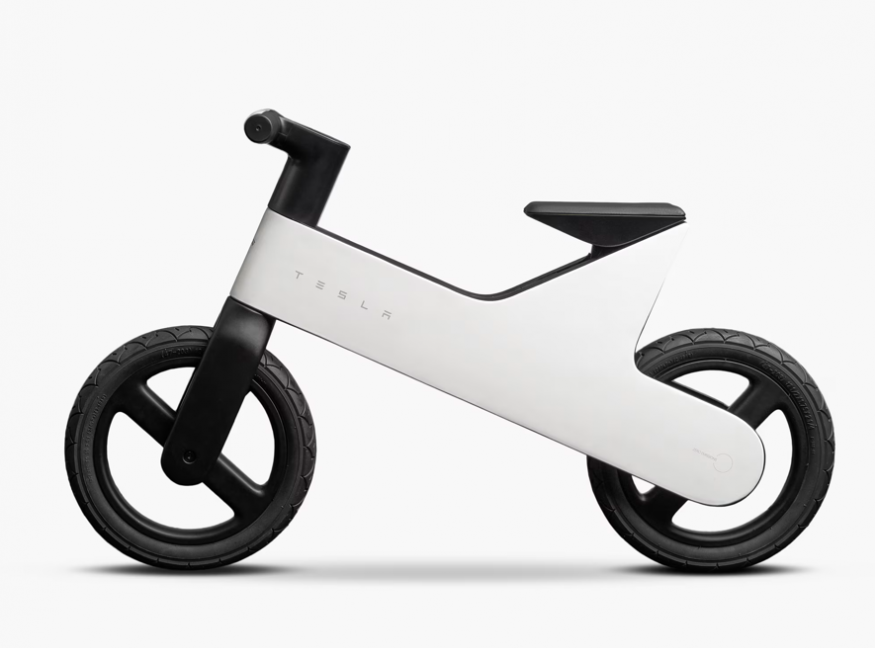 Tesla Steps into Kids’ Cycling Market with Branded Balance Bike